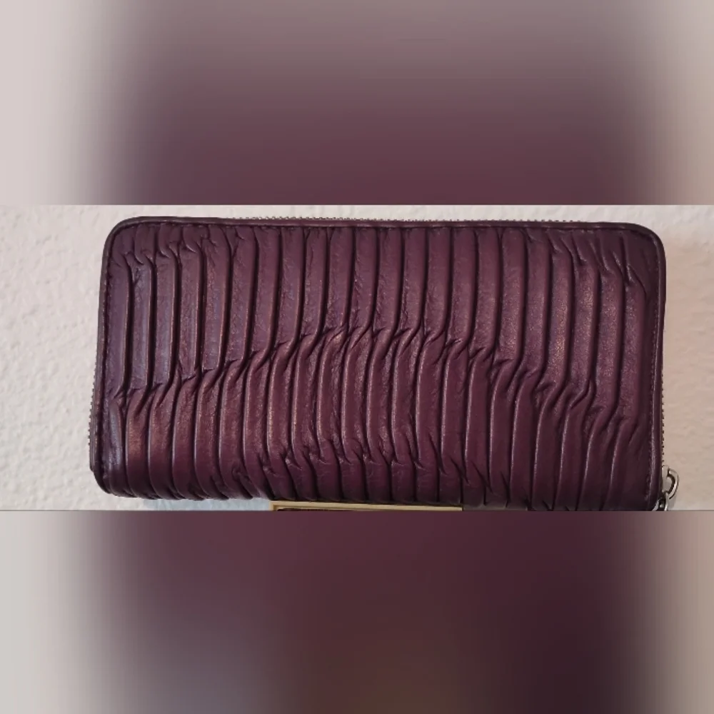 Purple Coach Shoulder Crossbody Bag With Matching Wallet - Picture 8 of 9